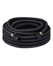 DEWENWILS Soaker Hose 50FT for Garden Beds, 5/8 Inch Round Drip Hose with Pressure Regulator, Flexible Leakproof, Save 75% Water, Irrigation Hose for Vegetable, Fruit Beds, Shrubs, Lawn, Yard-HRSH50B
