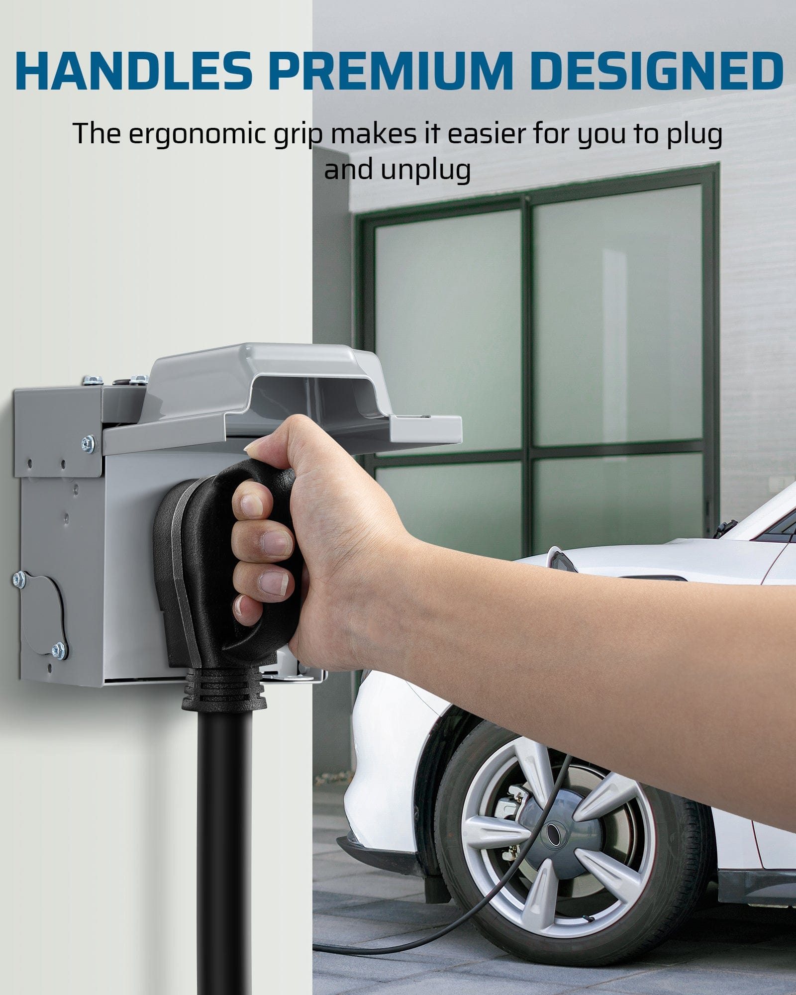 DEWENWILS 50 Amp RV Extension Cord, 125/250VAC 12500W Heavy Duty EV Power Cord, NEMA 14-50P to 14-50R 6/3+8/1 Copper Wire, STW Outdoor Waterproof Power Cable, for RV, EV, Camper, 10 Feet-HRVC10A