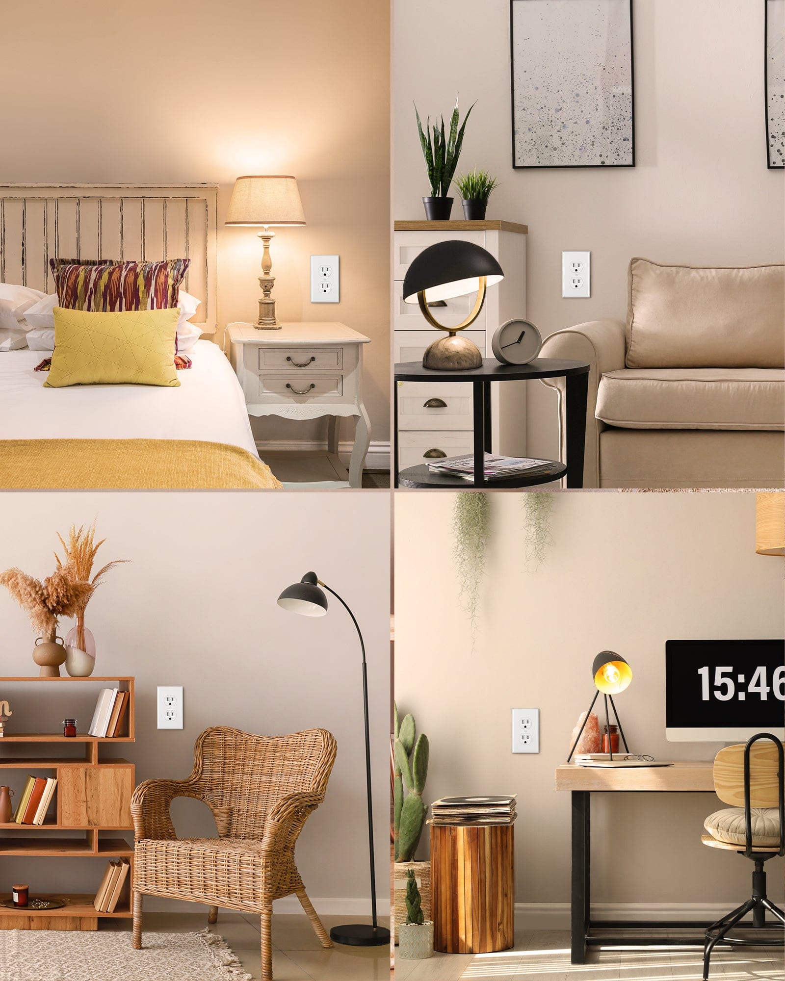 DEWENWILS 20 Pack Duplex Receptacle Outlet, 15Amp/125V, White-HRWS21A