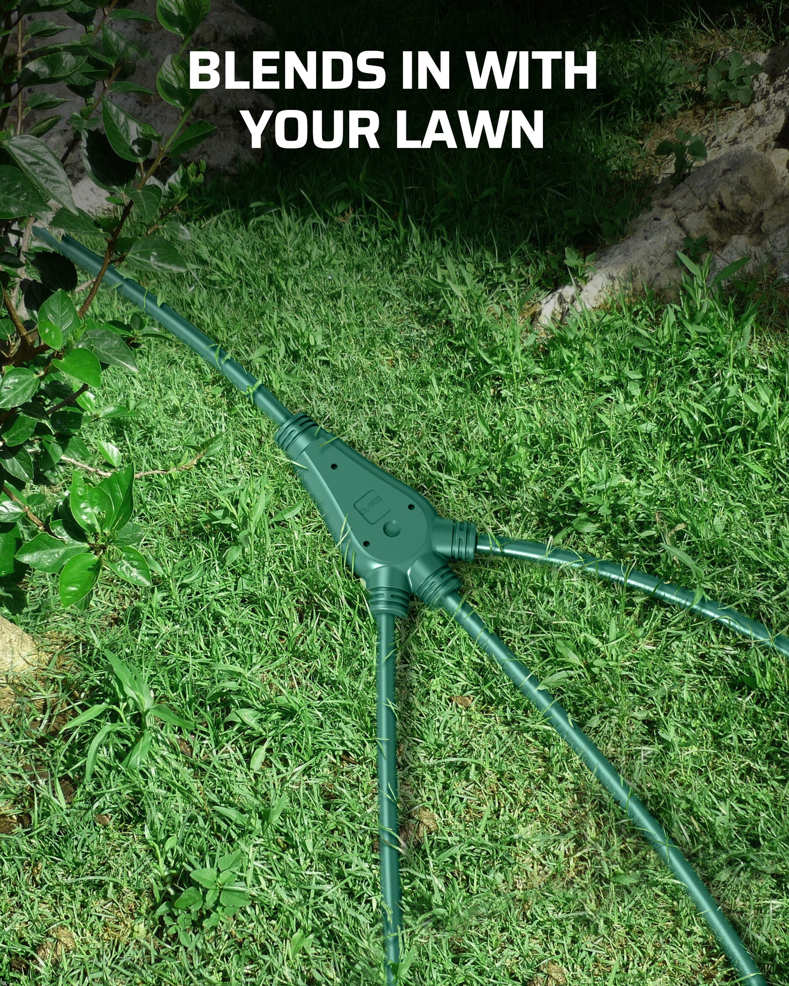 DEWENWILS Outdoor Extension Cord 1 to 3 Splitter for Christmas, Total 12FT, 13A 125V 1625W 16/3C SJTW Extension Cord Outdoor, Heavy Duty Extension Cord for Holiday Decorations, Outdoor Light-HSC103E