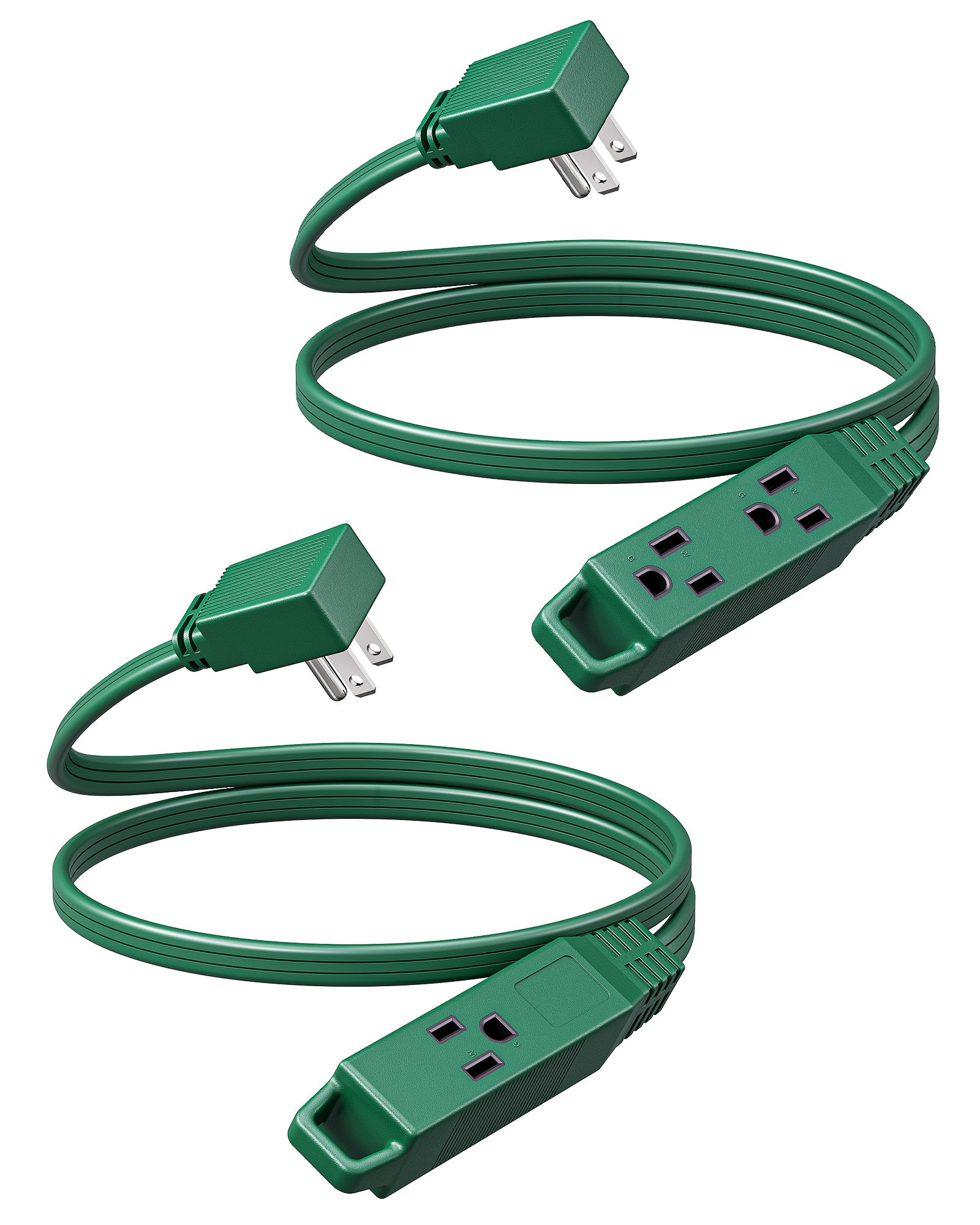 DEWENWILS 3ft Indoor/Outdoor Extension Cord, 14/3 SJTW 3 Prong Heavy Duty Power Cable, NEMA 5-15P to NEMA 5-15R (2 Pack)-HNCB03L