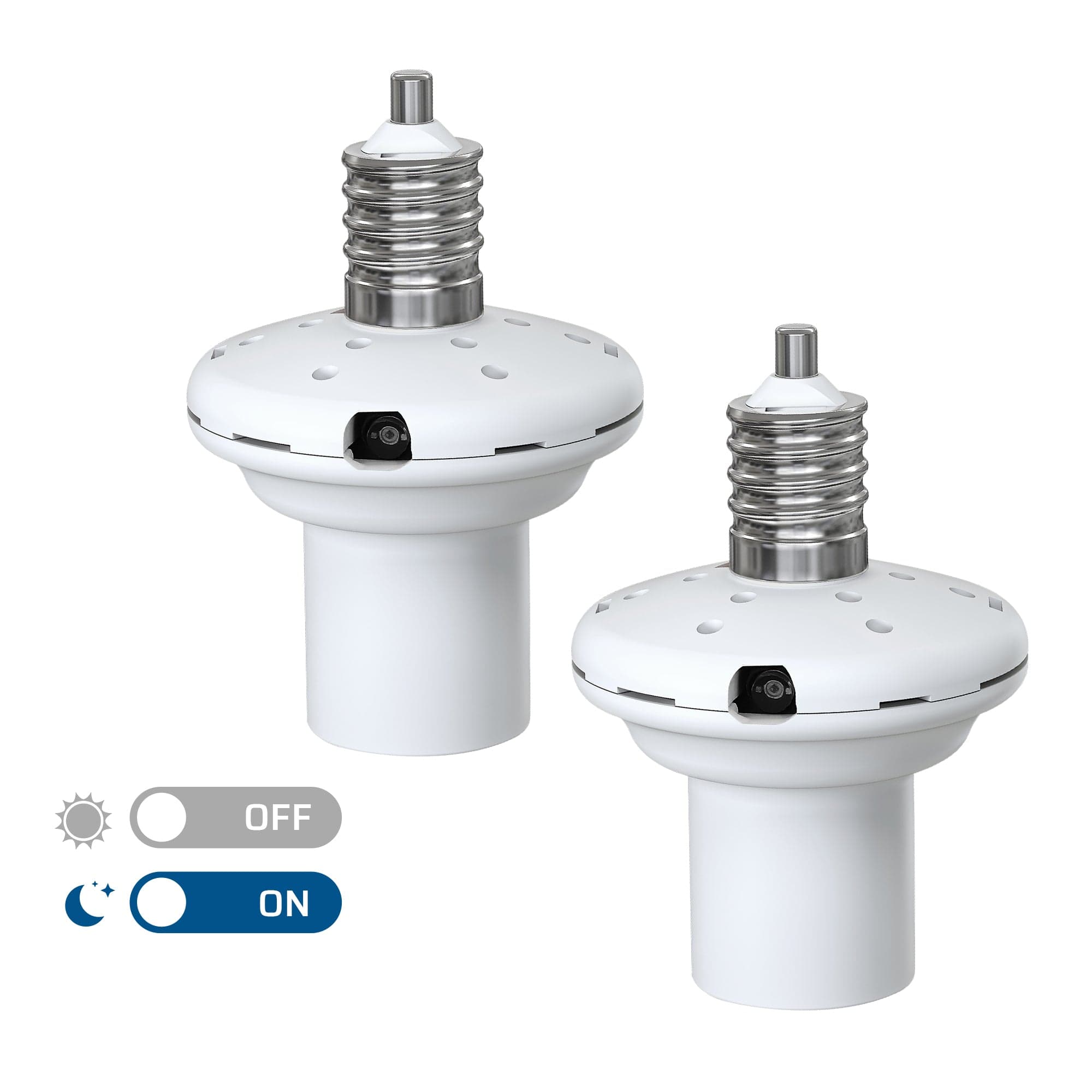 DEWENWILS Dusk to Dawn E12 Light Sockets with Automatic Photocell Sensor, Light Socket Adapter for Candelabra, Porch Light (2 Pack)-HSLS02D
