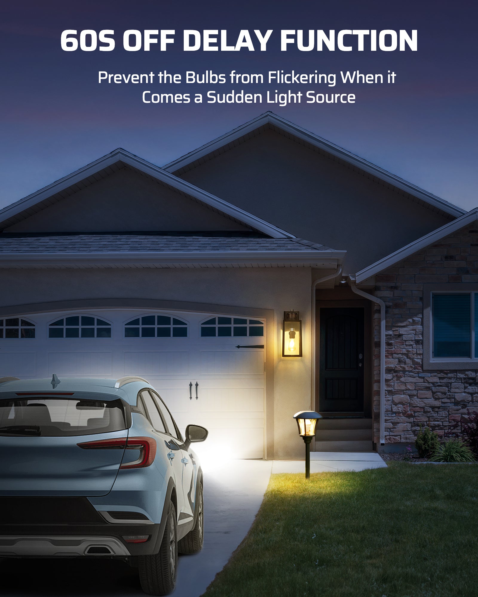 DEWENWILS Light Sensor Socket, E26/E27 Light Socket Adapter, 360° Sensor Rotation, Dusk to Dawn Light Bulb Sockets for Porch Light, Wall Light, Compatible with LED/INC/CFL/Halogen Bulbs, 4 Pack-HSLS04J