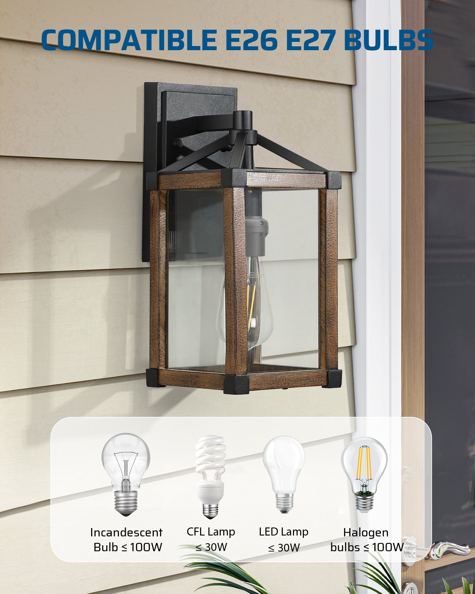 DEWENWILS Light Sensor Socket, E26/E27 Light Socket Adapter, 360° Sensor Rotation, Dusk to Dawn Light Bulb Sockets for Porch Light, Wall Light, Compatible with LED/INC/CFL/Halogen Bulbs, 4 Pack-HSLS04J