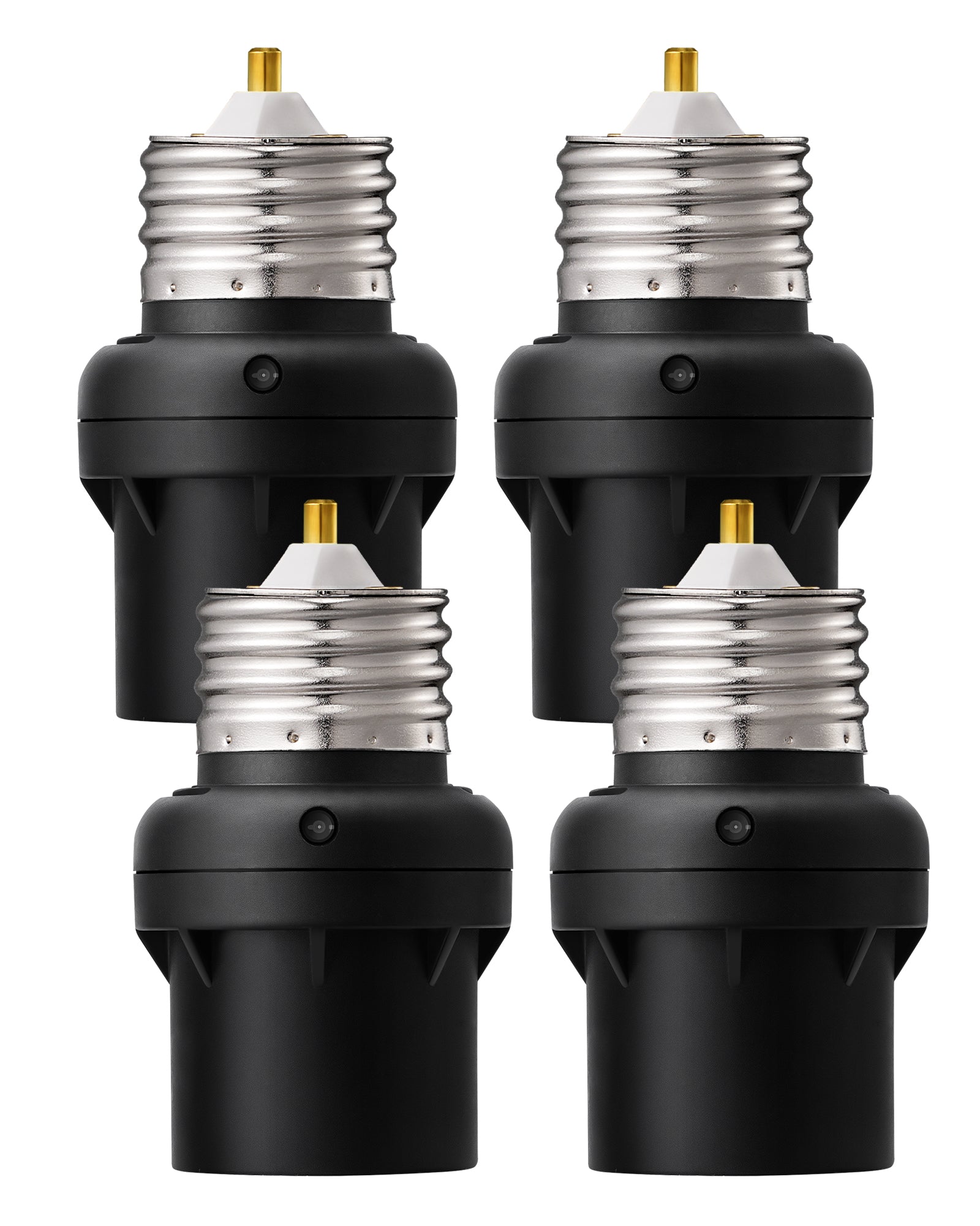 DEWENWILS Light Sensor Socket, E26/E27 Light Socket Adapter, 360° Sensor Rotation, Dusk to Dawn Light Bulb Sockets for Porch Light, Wall Light, Compatible with LED/INC/CFL/Halogen Bulbs, 4 Pack-HSLS04J