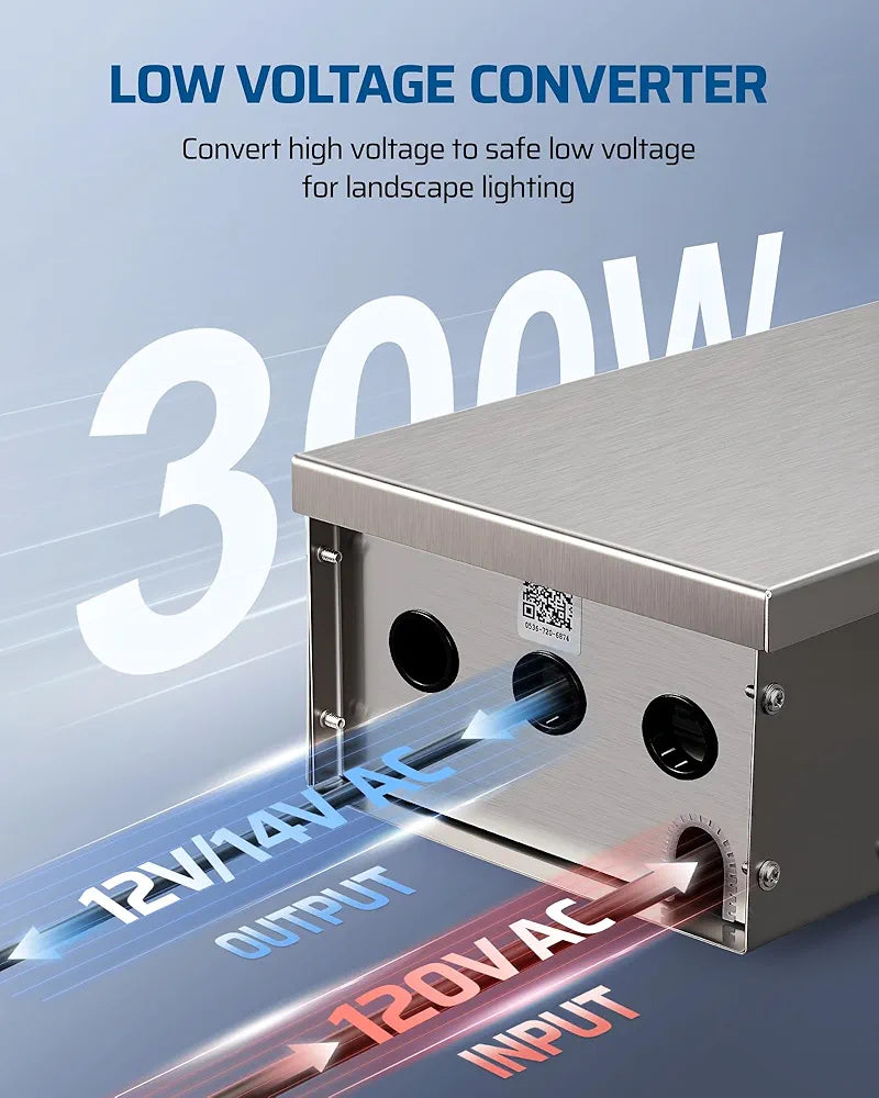 Low Voltage Landscape Lighting Transformer: converts high voltage to safe low voltage for reliable and secure outdoor landscape lighting systems