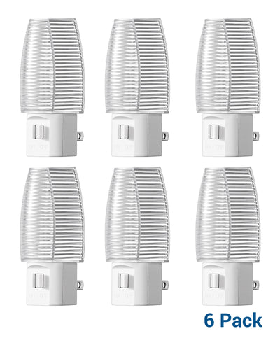 DEWENWILS 6-Pack LED Night Light Plug in, with Manual Switch, Night Lights for Kids Bedroom, Bathroom,Hallway, Stairs Warm White-HSNL01A