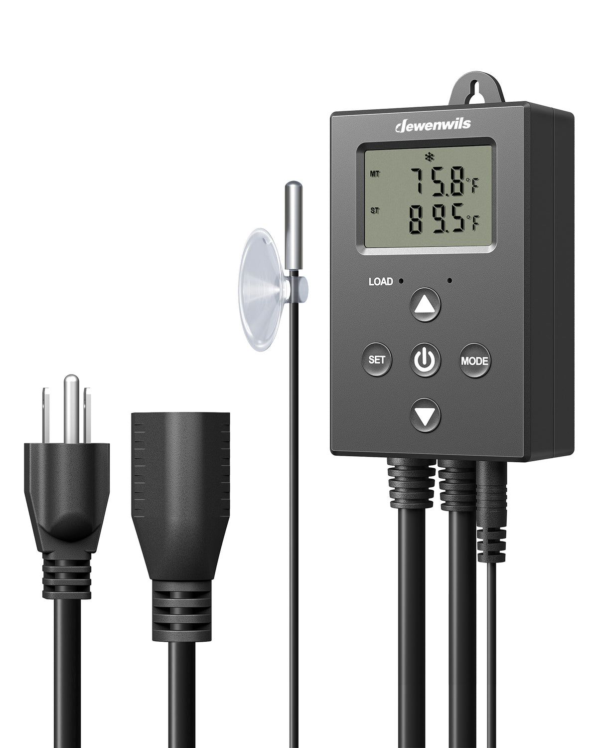 DEWENWILS Digital Temperature Controller Thermostat Outlet with Heating & Cooling Mode for Chest Freezer, Home Brewing, Green House, Incubation, Reptiles, 14-140°F, 120V/10A/1200W-HTCS01A1