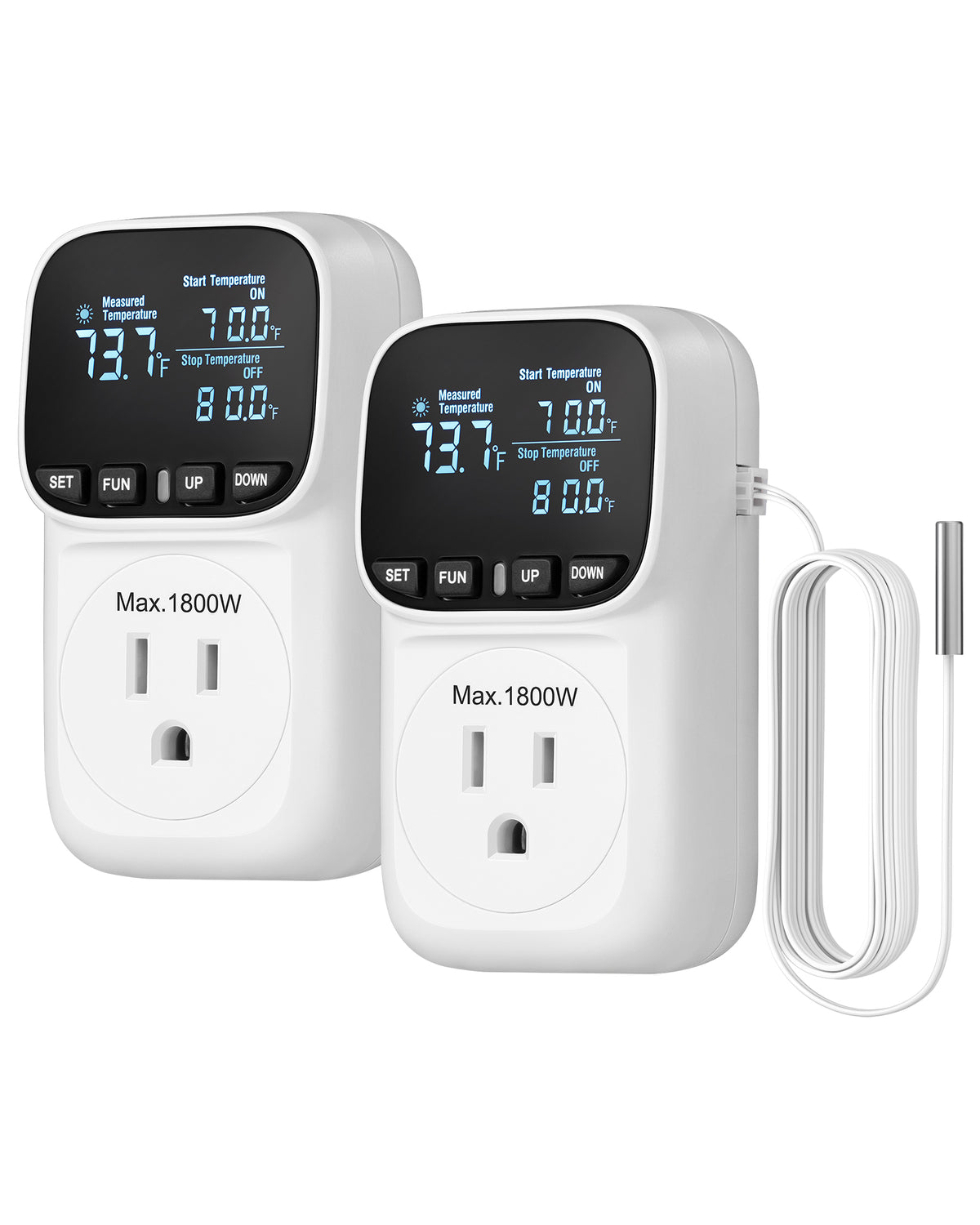 DEWENWILS Temperature Controller Outlet 15A Thermostat Plug, -40~210°F