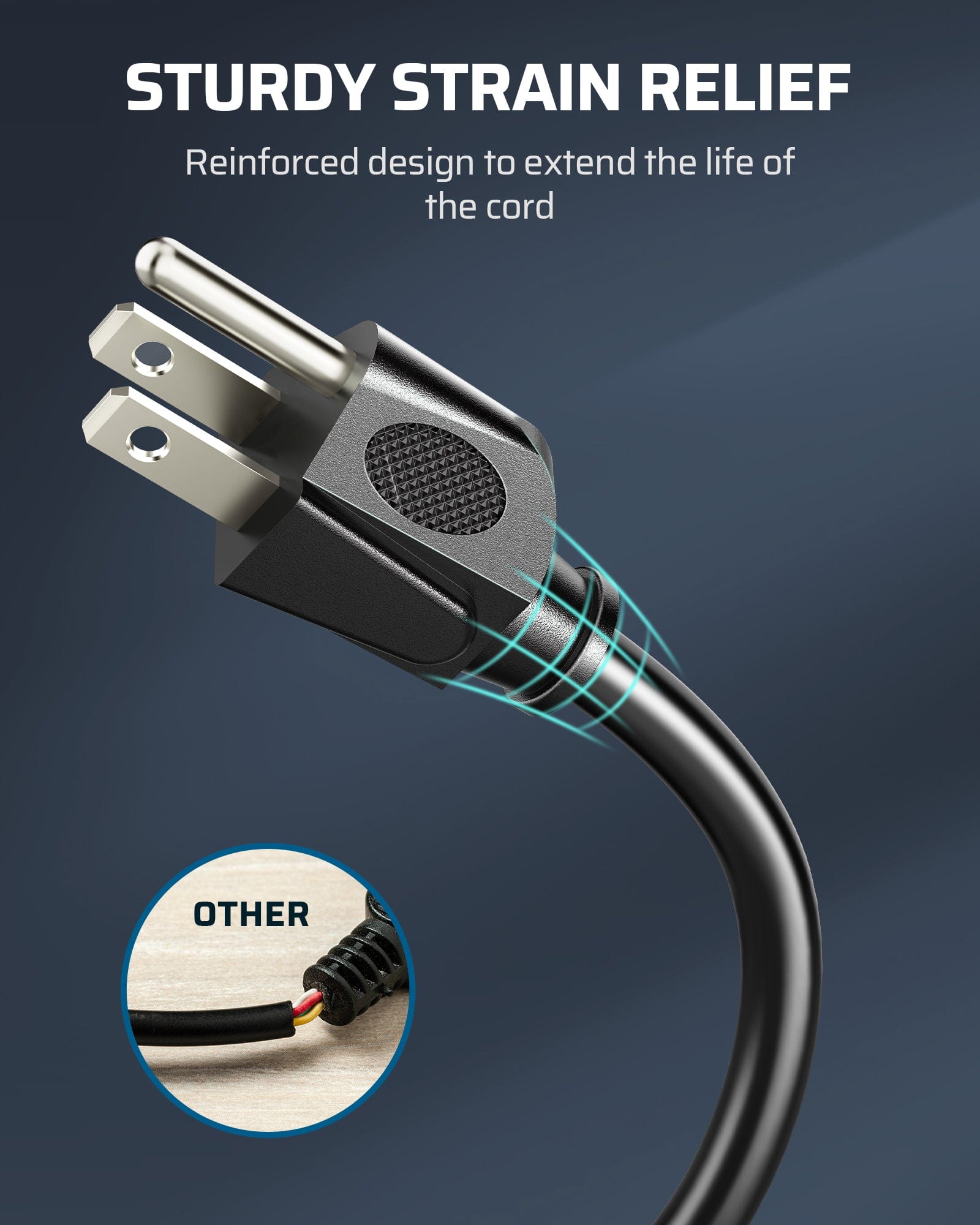 DEWENWILS 10ft Outdoor Tri-Tap Extension Cord Splitter, Weatherproof 16/3 SJTW Power Cable for Holiday Decoration and Landscaping String Lights (2 Pack)-HTOB10A1