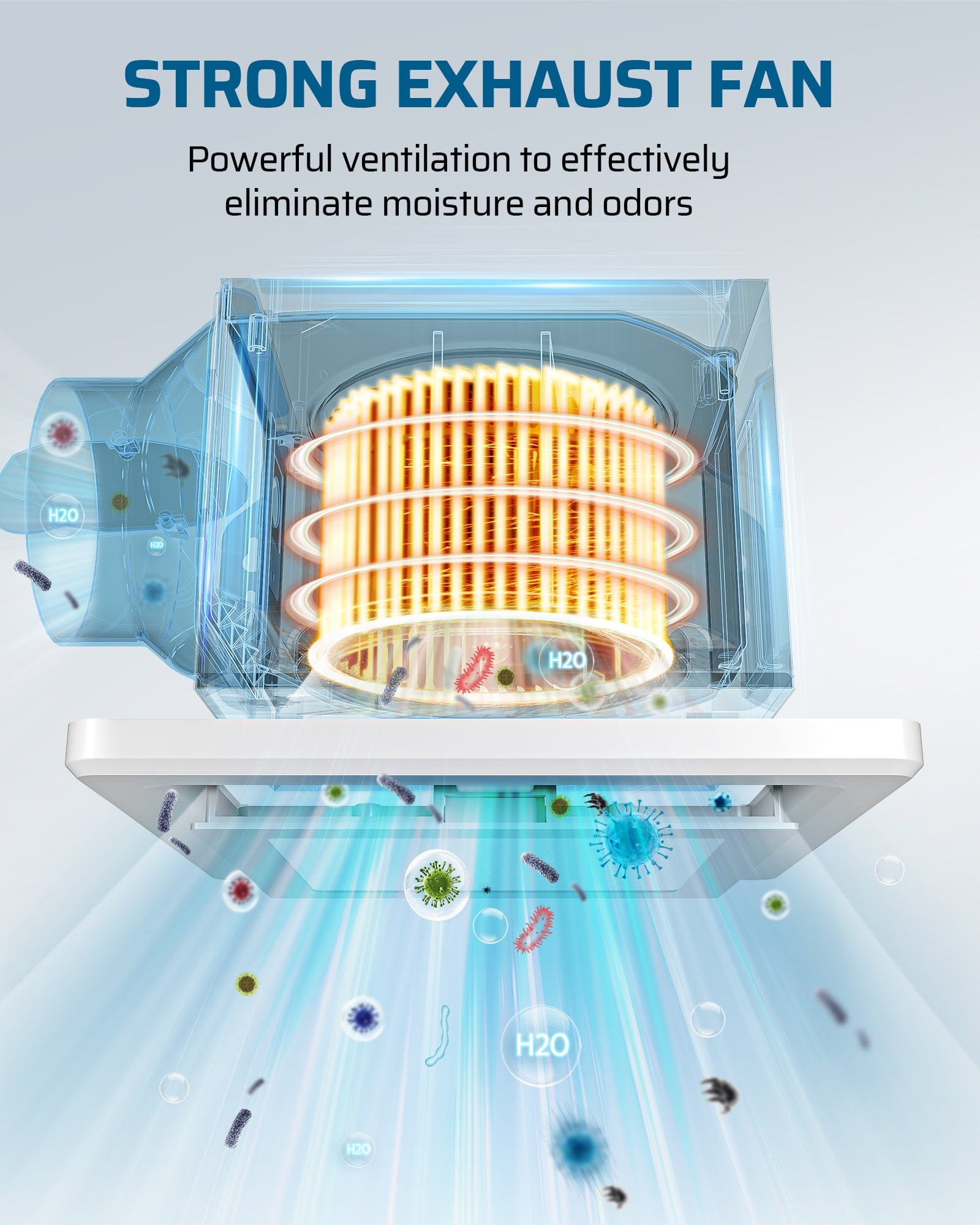 DEWENWILS Bathroom Exhaust Fan with Light, 14W Ceiling Mount Ventilation Fans, 80 CFM 1.5 Sones Bathroom Vent Fan with Light For Home, 800lm LED Light 3000K/4000K/5000K 3CCT Adjustable, White-HVEF02A