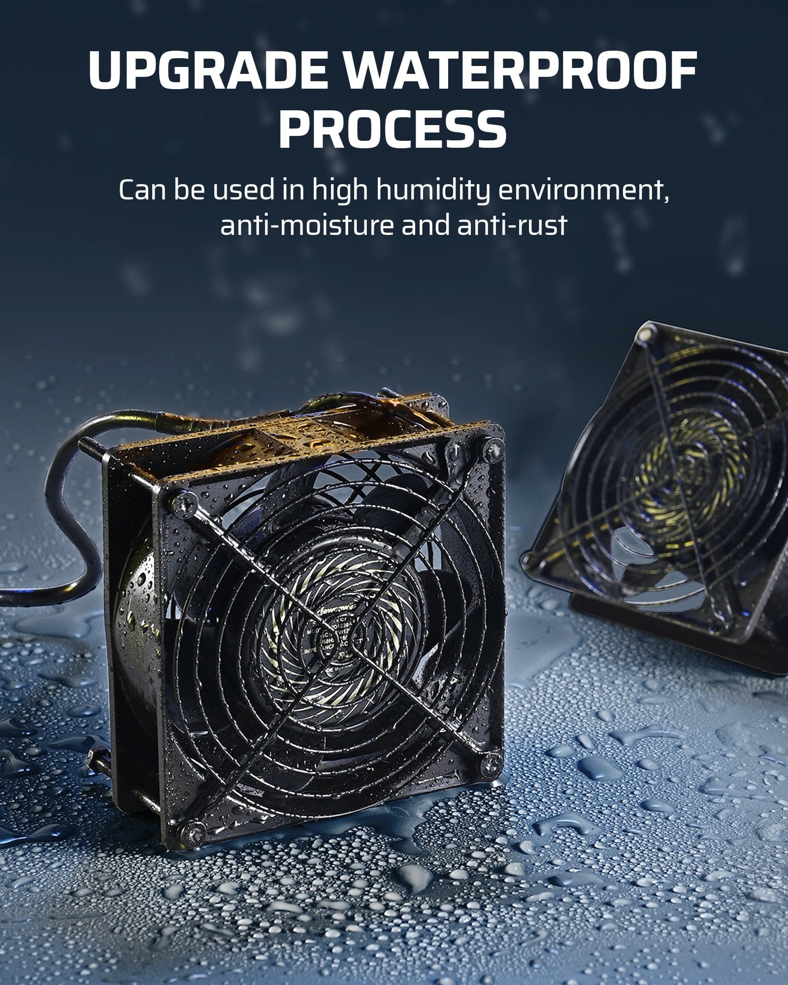 DEWENWILS 120mm Case Fan AC 120V Fan with Speed Control, Quiet DIY Cooling Ventilation Exhaust Fan with 3-in-1 Pigtail, 90CFM, 2 Pack-HVEF10B