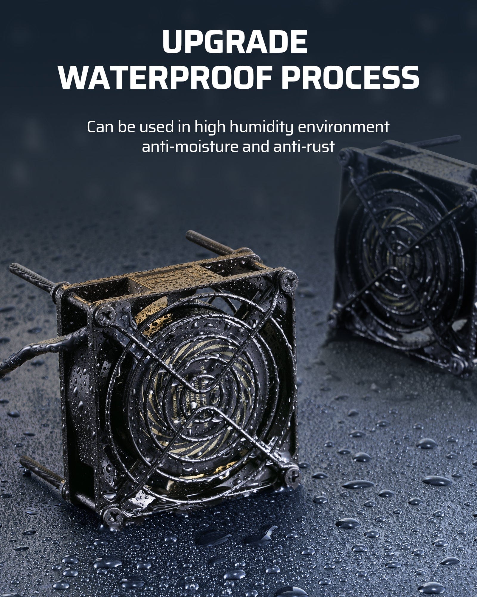 DEWENWILS 80mm Case Fan AC 120V Fan with Speed Control, Quiet DIY Cooling Ventilation Exhaust Fan with 3-in-1 Pigtail, 21CFM, 2 Pack-HVEF11B