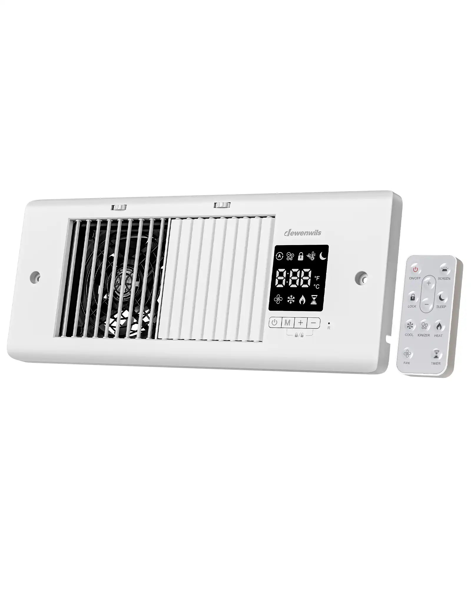 DEWENWILS Quiet Register Booster Fan, 4" x 12", 140 CFM, Remote Control-HVEF21A