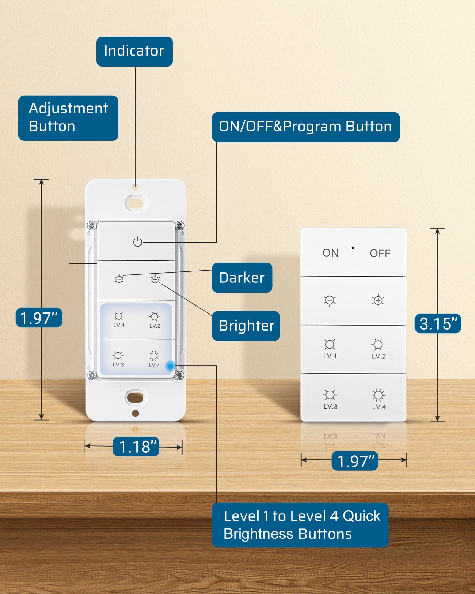 Dimmer Switch Dimensions