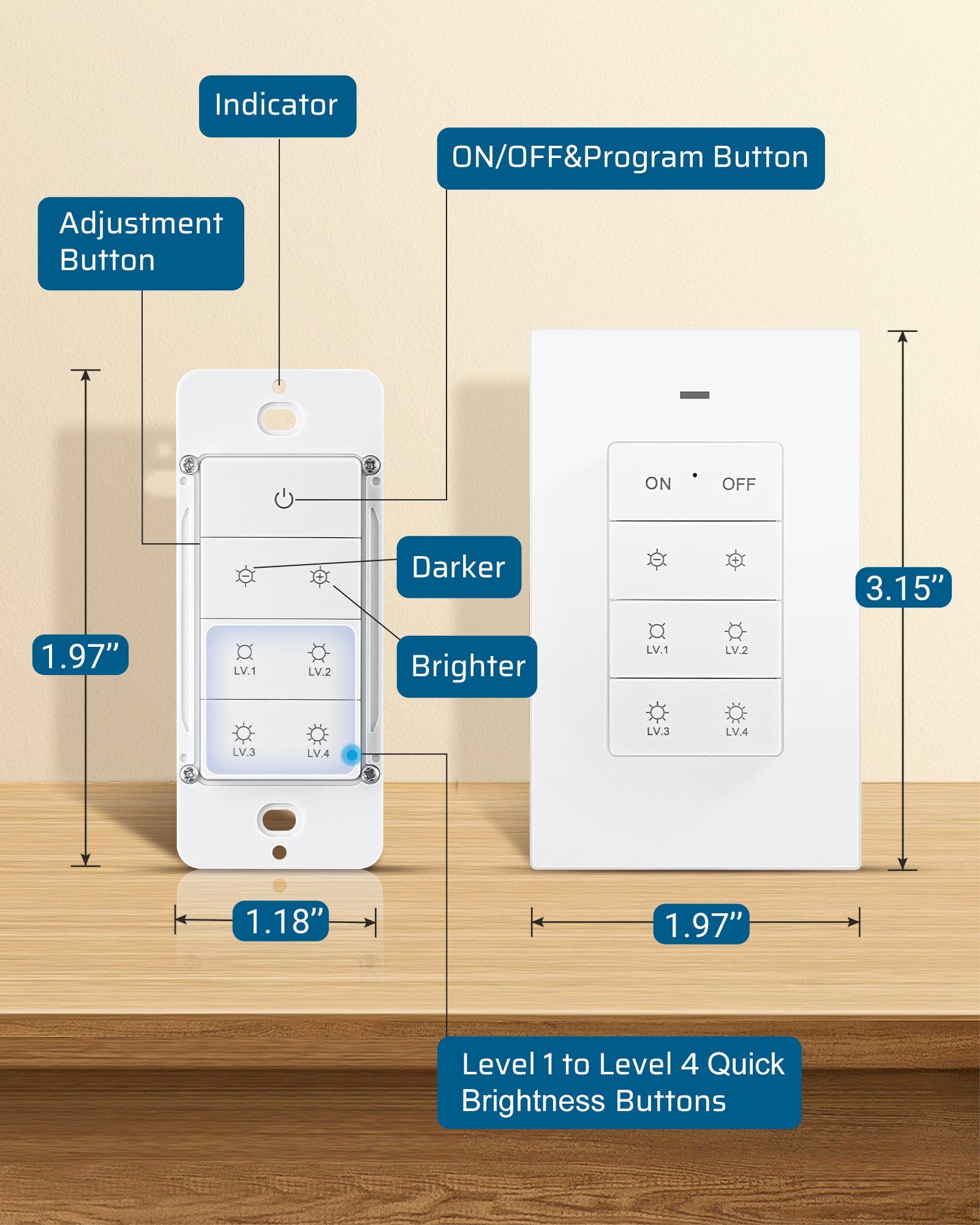 Dimmer Switch Dimensions