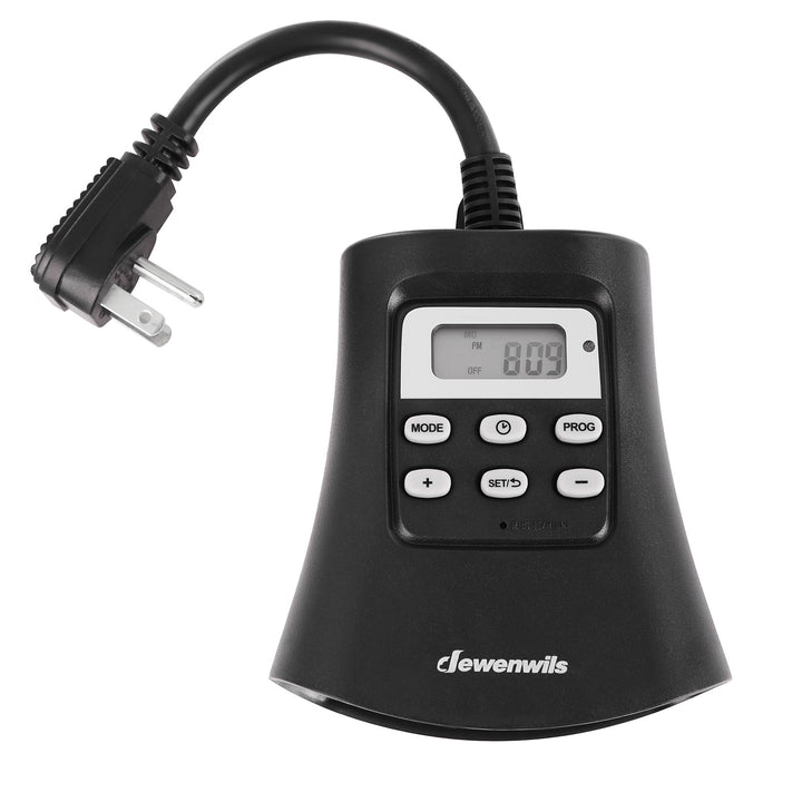 DEWENWILS Outdoor Digital Timer, 7-Day Programmable Plug in Timer with 3  Grounded Outlets for Landscape String Light – Dewenwils