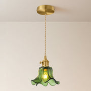 Mid-Century Adjustable Floral Pendant Light