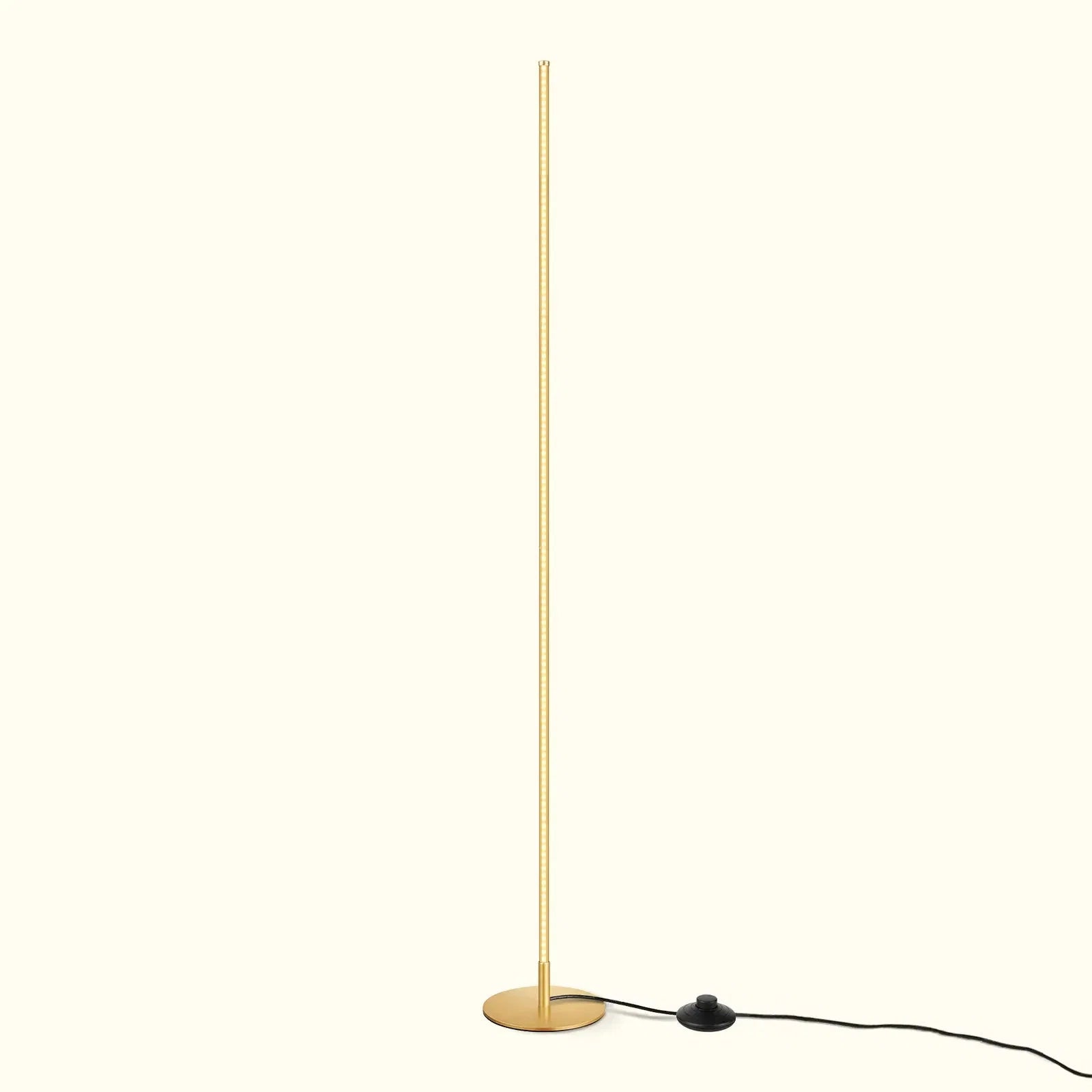 Modern Minimalist Adjustable-Height Dimmable LED Corner Floor Lamp with Remote Control