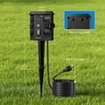 DEWENWILS Outdoor Power Stake Timer with Remote 15FT Extension Cord Waterproof Photocell for Lights Yard Garden