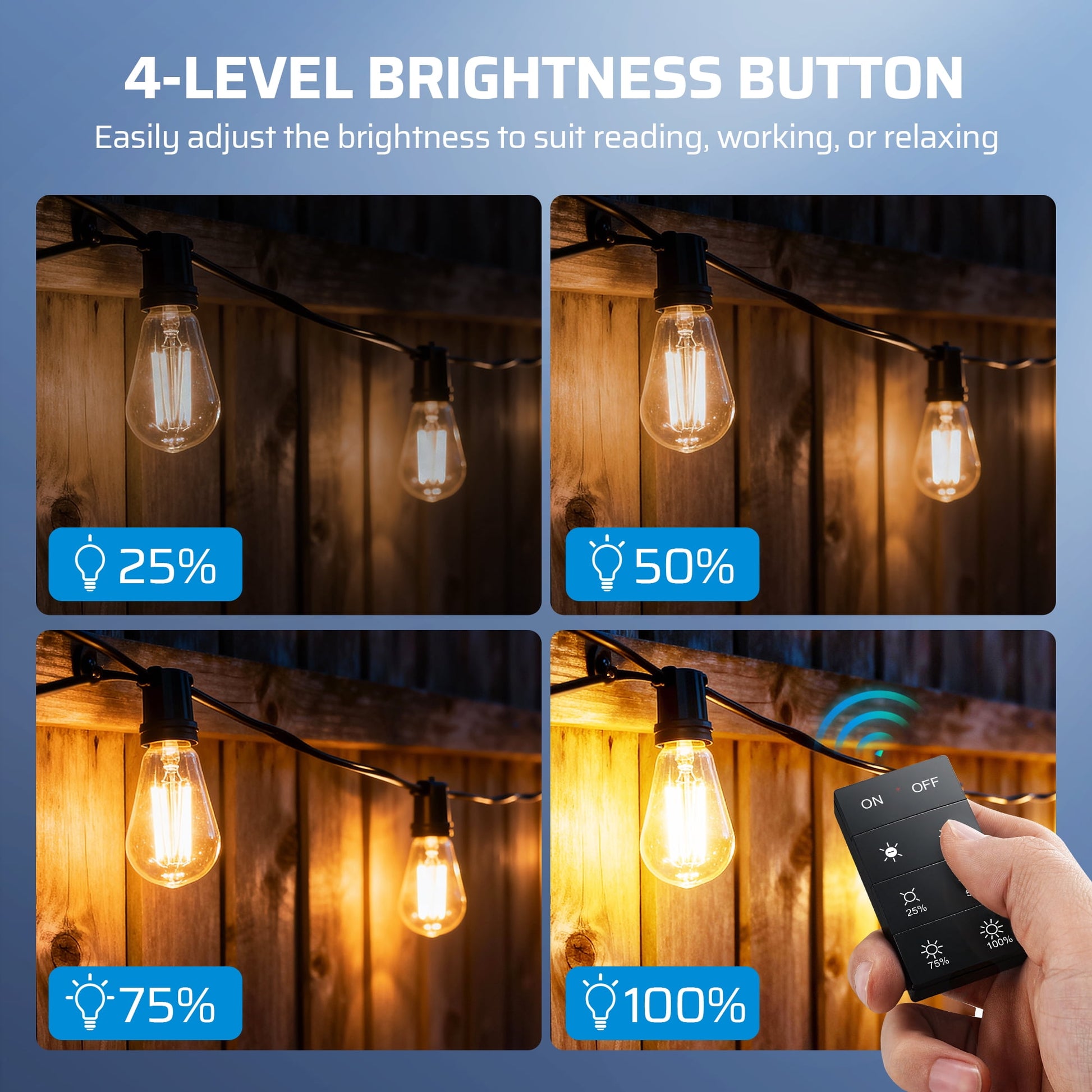 DEWENWILS Dimmer Switch for Light Lamp Outdoor Dimmer Plug Remote Control