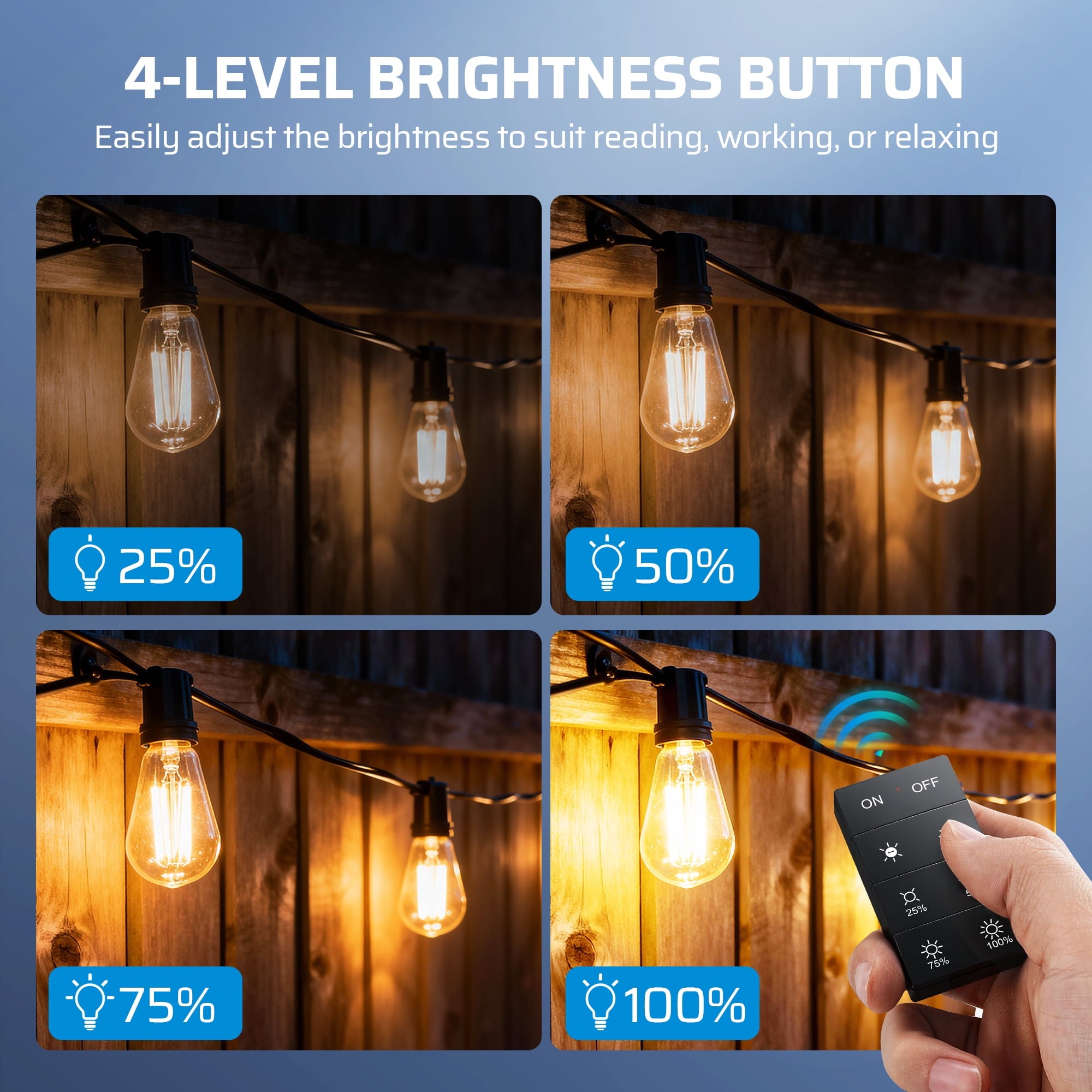 DEWENWILS Dimmer Switch for Light Lamp Outdoor Dimmer Plug Remote Control