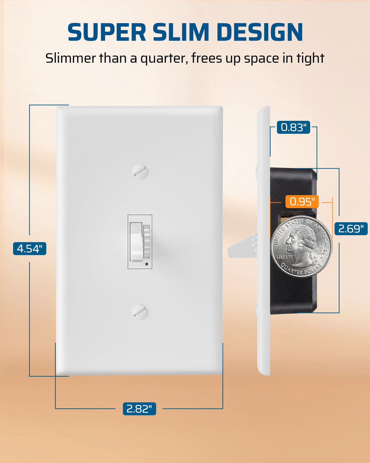DEWENWILS Dimmer Switch for LED Lights, 700W Incandescent/Halogen and 300W CFL/LED, Single-Pole or 3-Way Dimmer Light Switch
