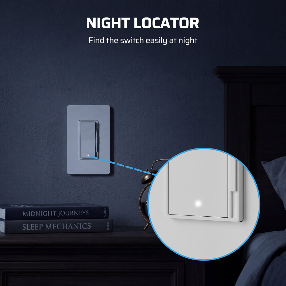 DEWENWILS Dimmer Switch for LED Lights, 700W Incandescent/Halogen and 300W CFL/LED, Single-Pole or 3-Way Dimmer Light Switch