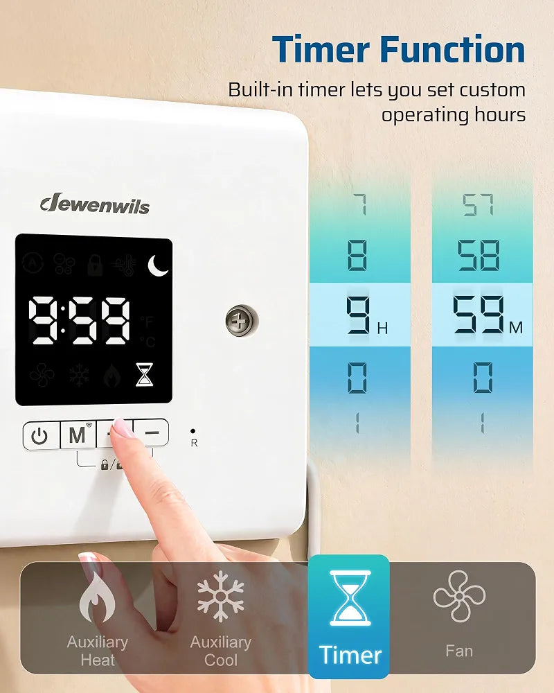 DEWENWILS Register Booster Fan, 4" x 12" Vent Opening, Smart WiFi Control