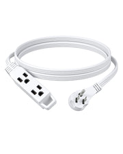 DEWENWILS 6 FT Extension Cords for Indoor Flat Plug with Hanging Hole 3 Grounded Outlets