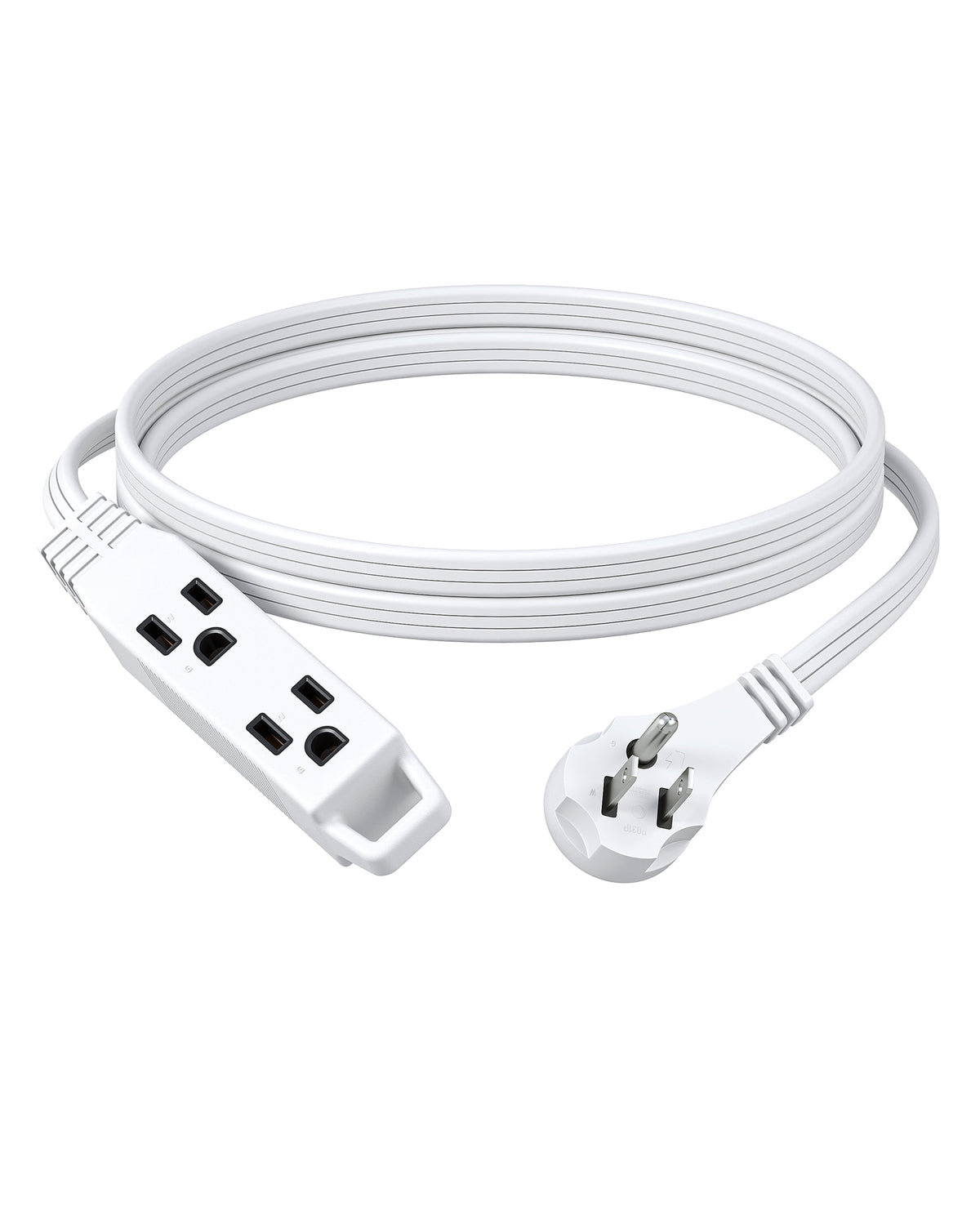 DEWENWILS 6 FT Extension Cords for Indoor Flat Plug with Hanging Hole 3 Grounded Outlets