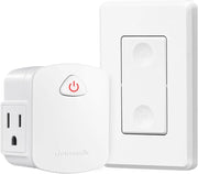 DEWENWILS Remote Switch Outlet with Side Outlet, 15A/1875W, ETL Listed