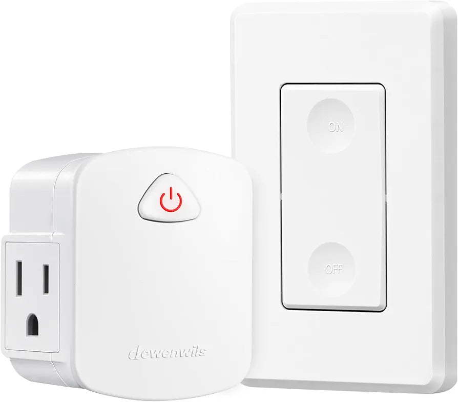 DEWENWILS Remote Switch Outlet with Side Outlet, 15A/1875W, ETL Listed
