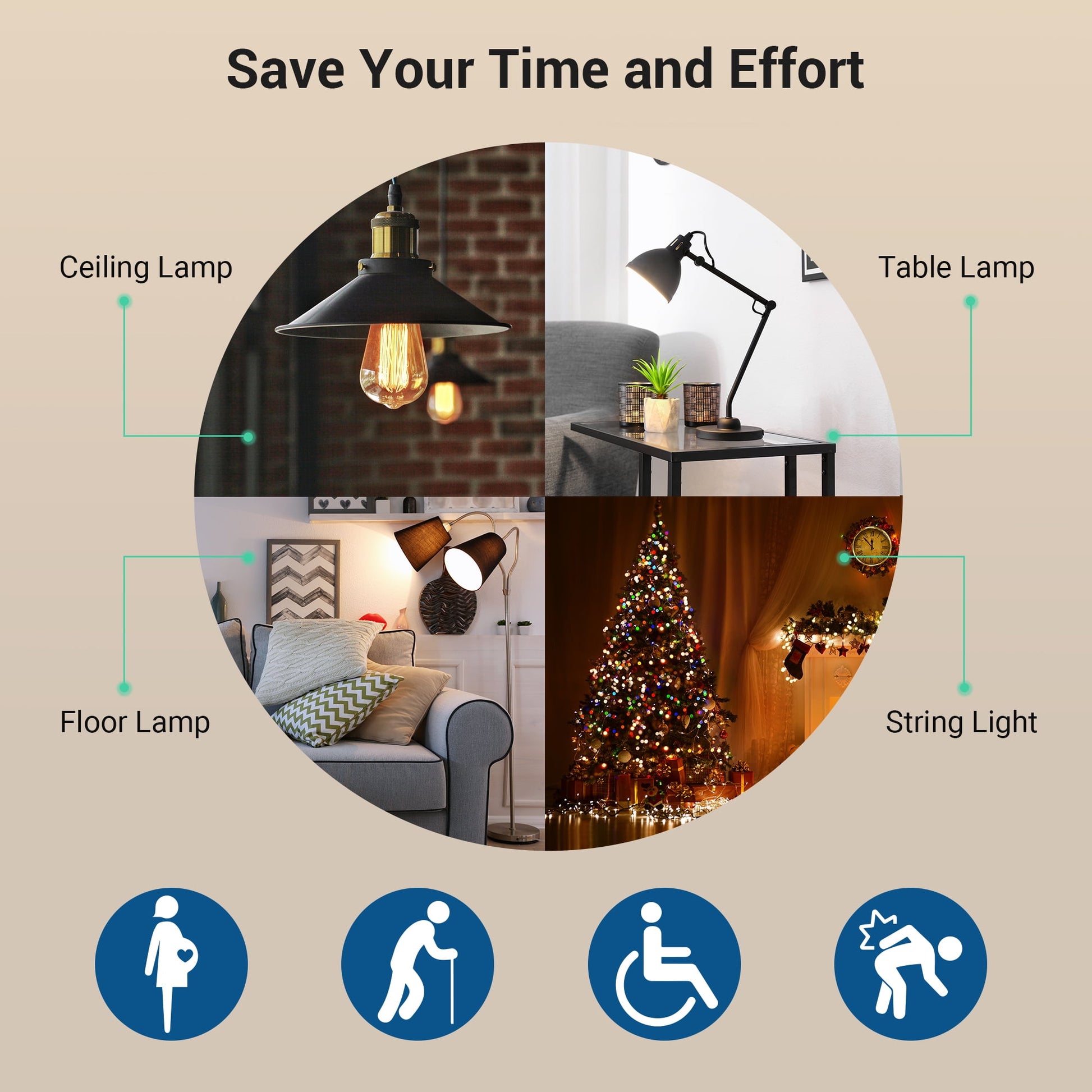 DEWENWILS Indoor Wireless Remote Control Outlet, Electrical Plug in on off Power Switch, Wireless Wall Mounted Light Switch