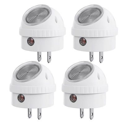 DEWENWILS Plug in Night Light with Light Sensor, 360° Rotating LED Nightlights for Kids, Adults, Bedroom, Hallway, Bathroom, Stairways, Warm White (4 Pack)-F1HPSL02R