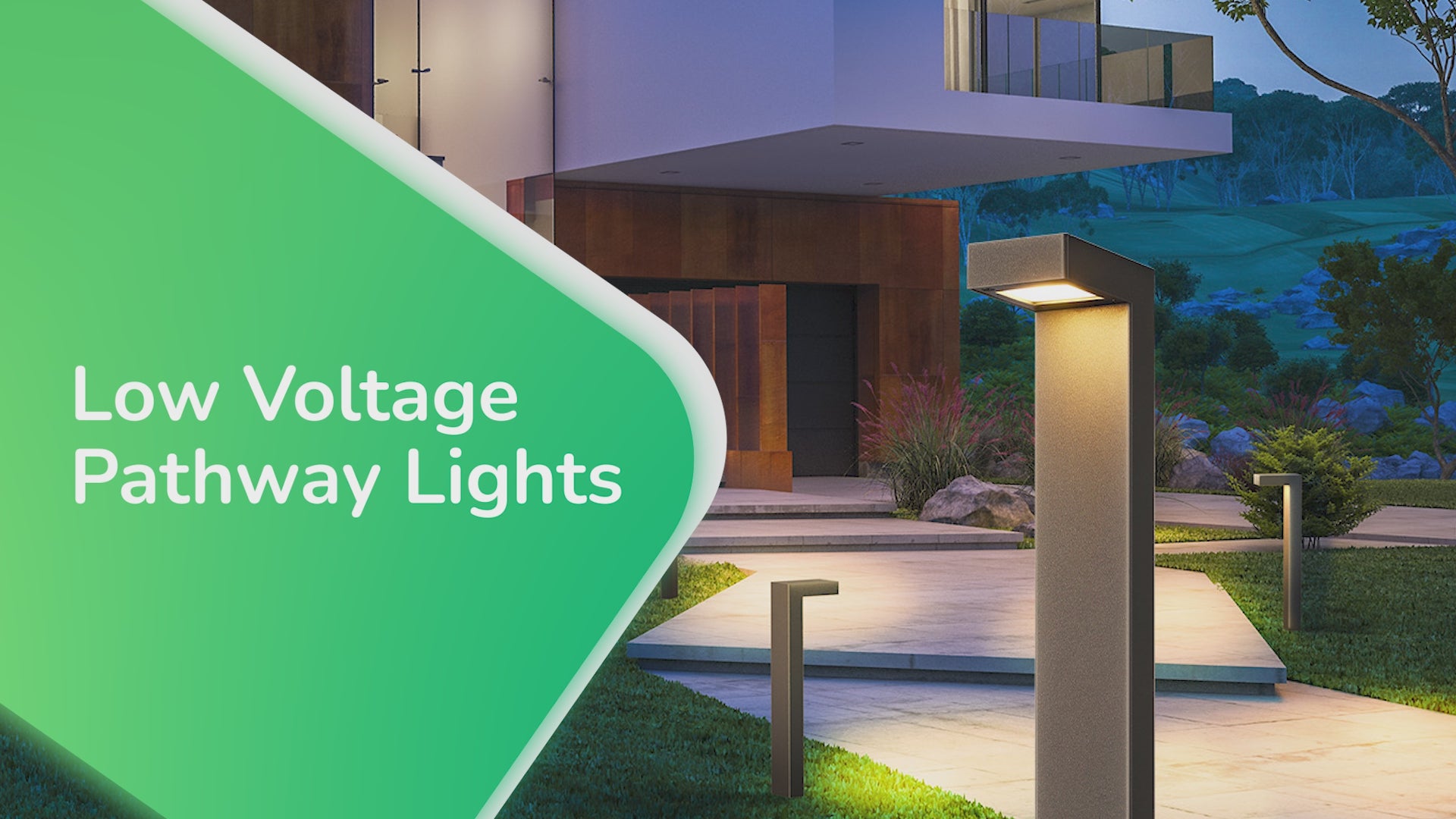 Load video: 4 Pack Low Voltage Landscape Lighting, 3000K 3.2W 50,000Hrs Waterproof Outdoor Landscape Path Lights, 12V LED Pathway Lights Wired, CRI80 Modern Aluminum L Shaped for Sidewalk Driveway-HGSL09A