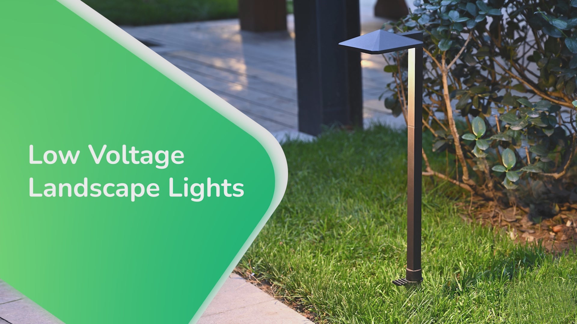 Load video: 4 Pack Low Voltage Landscape Lighting, 3W 230LM 3000K 50,000 Hrs Waterproof LED Pathway Lights Wired, 12V Outdoor Electric Landscape Lighting with Connectors, Aluminum Housing-HGSL07A
