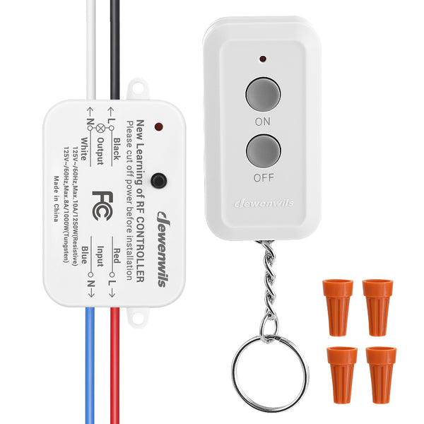 DEWENWILS Indoor 100ft Wireless Remote Control Light Switch and Receiver Kit--SHRLS11F1
