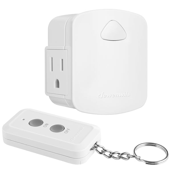 DEWENWILS Upgraded Version Indoor 100ft Programmable Wireless Remote Control Outlet--SHRS101K1