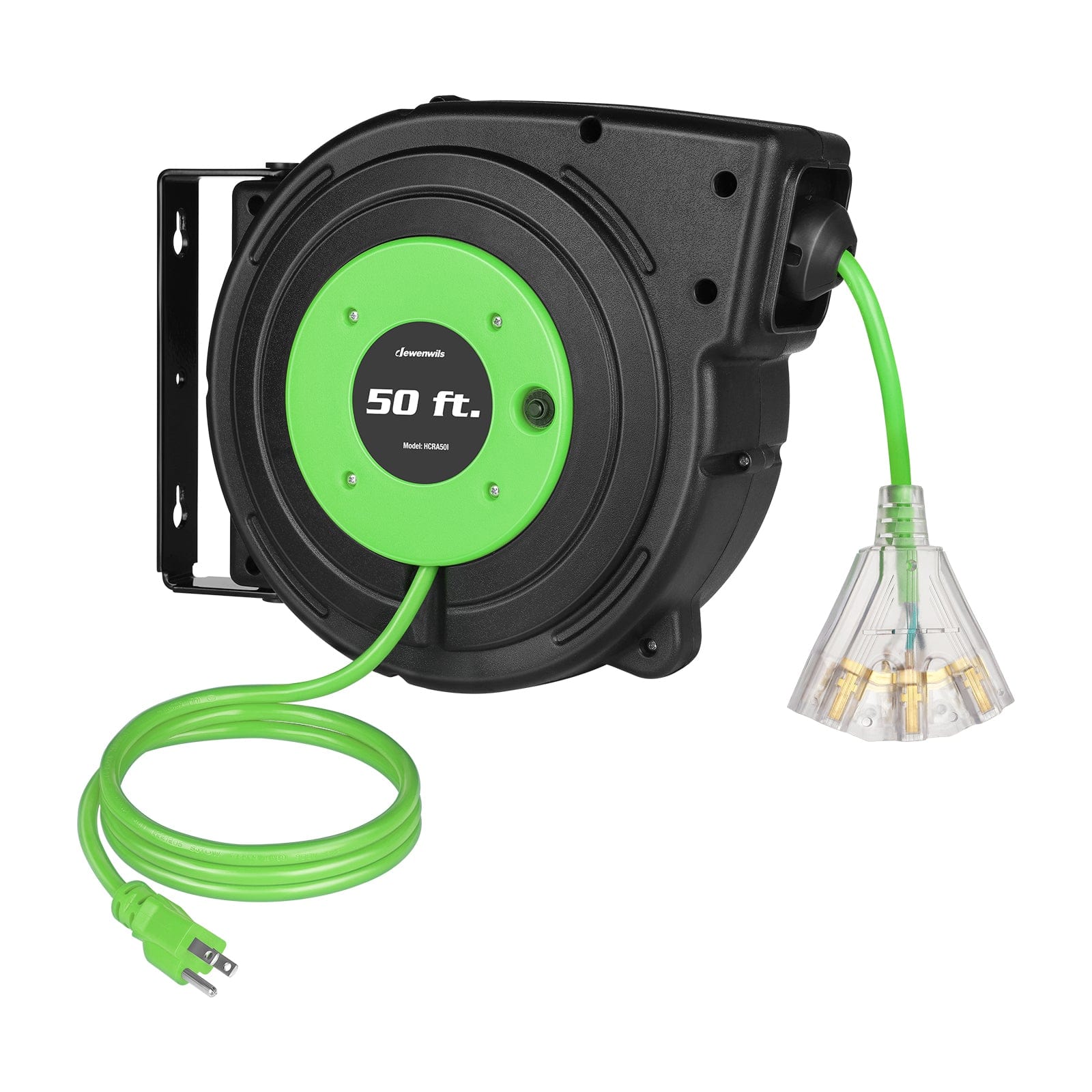 DEWENWILS 50ft Retractable Extension Cord Reel