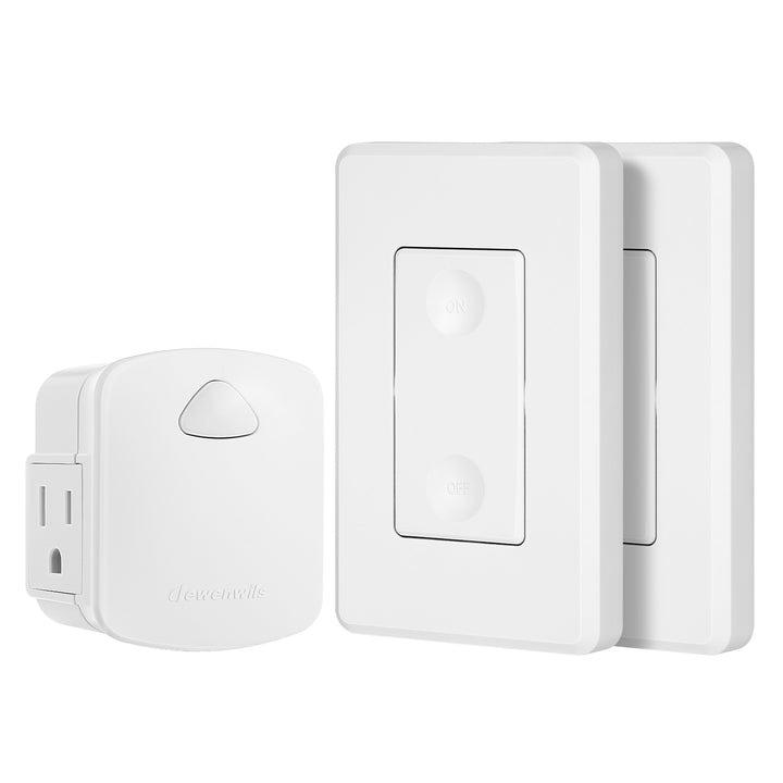 DEWENWILS Indoor Remote Control Outlet, Wireless Remote Electrical Outlet Switch, 100 ft Range, White