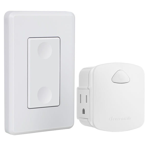 DEWENWILS Indoor 100ft Wireless Remote Control Wall Switch and Outlet--SHRLS11K1