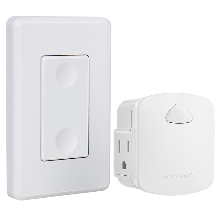 DEWENWILS Wireless Remote Control Outlet Switch, 100 ft Range Remote Power Wall Switch, No Wiring Needed