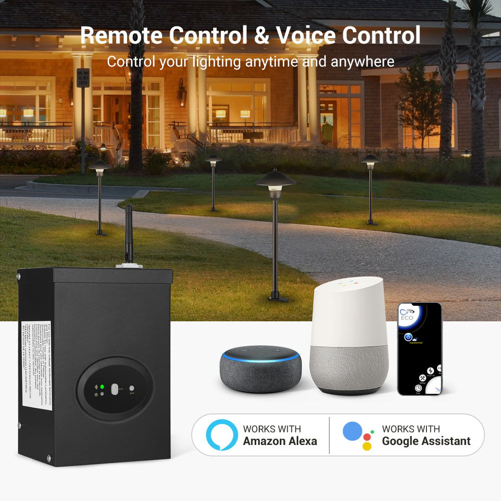 Dewenwils Wifi 300W Low Voltage Transformer with timer, 120V to AC 12