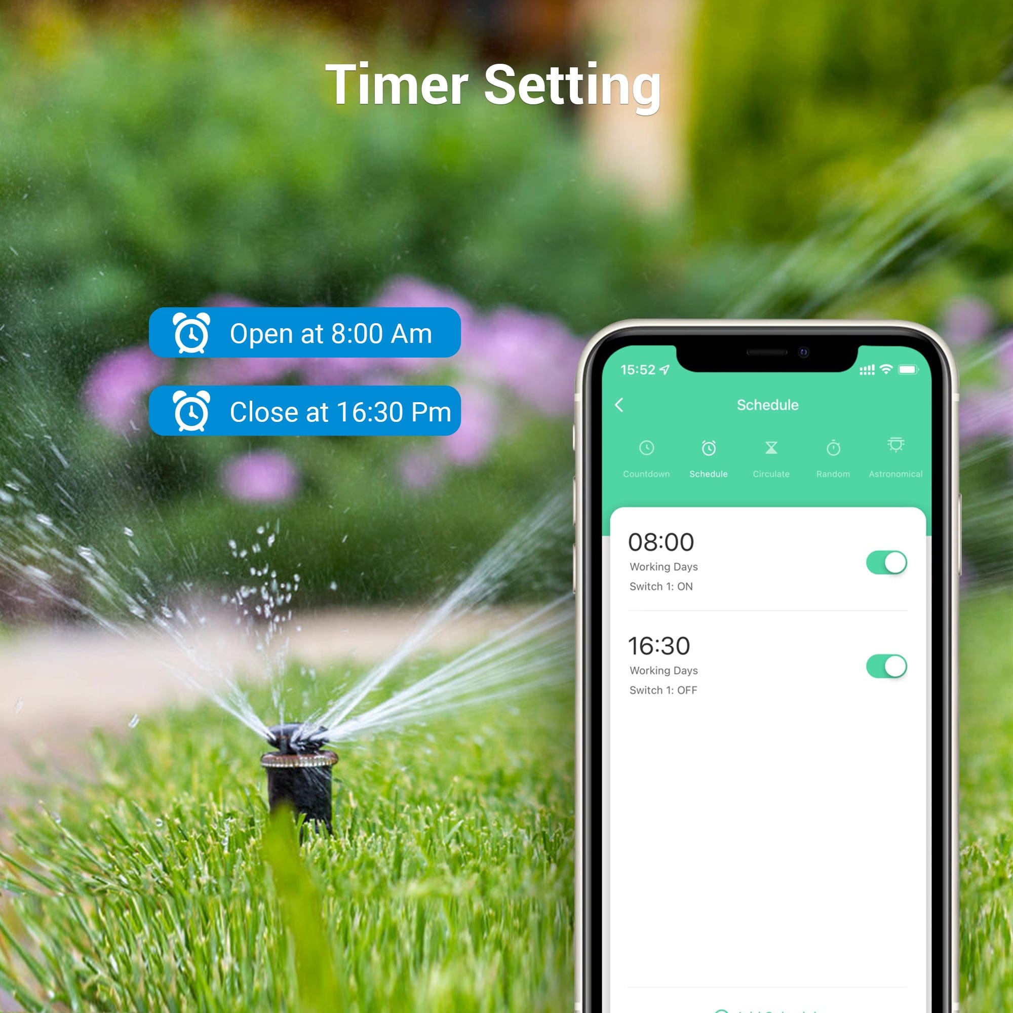 Outdoor Power Stake with Timer Setting
