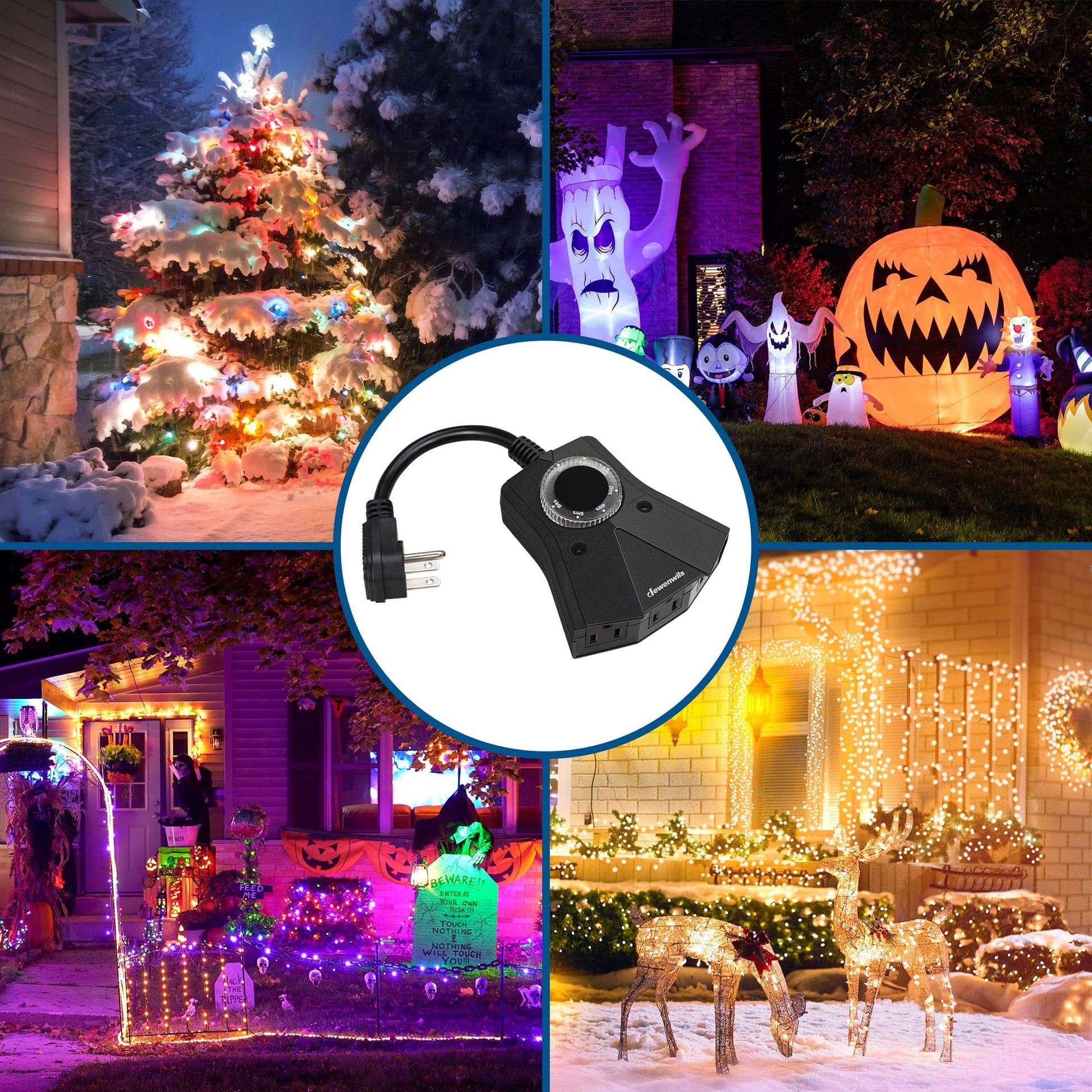 outdoor light timer control different lights