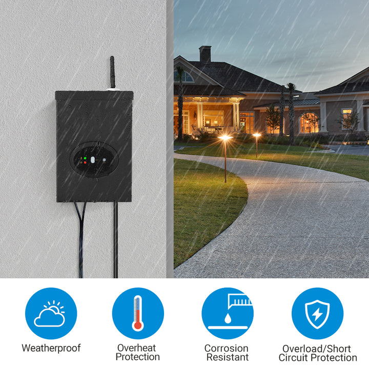 Dewenwils Wifi 300W Low Voltage Transformer with timer, 120V to AC 12 ...