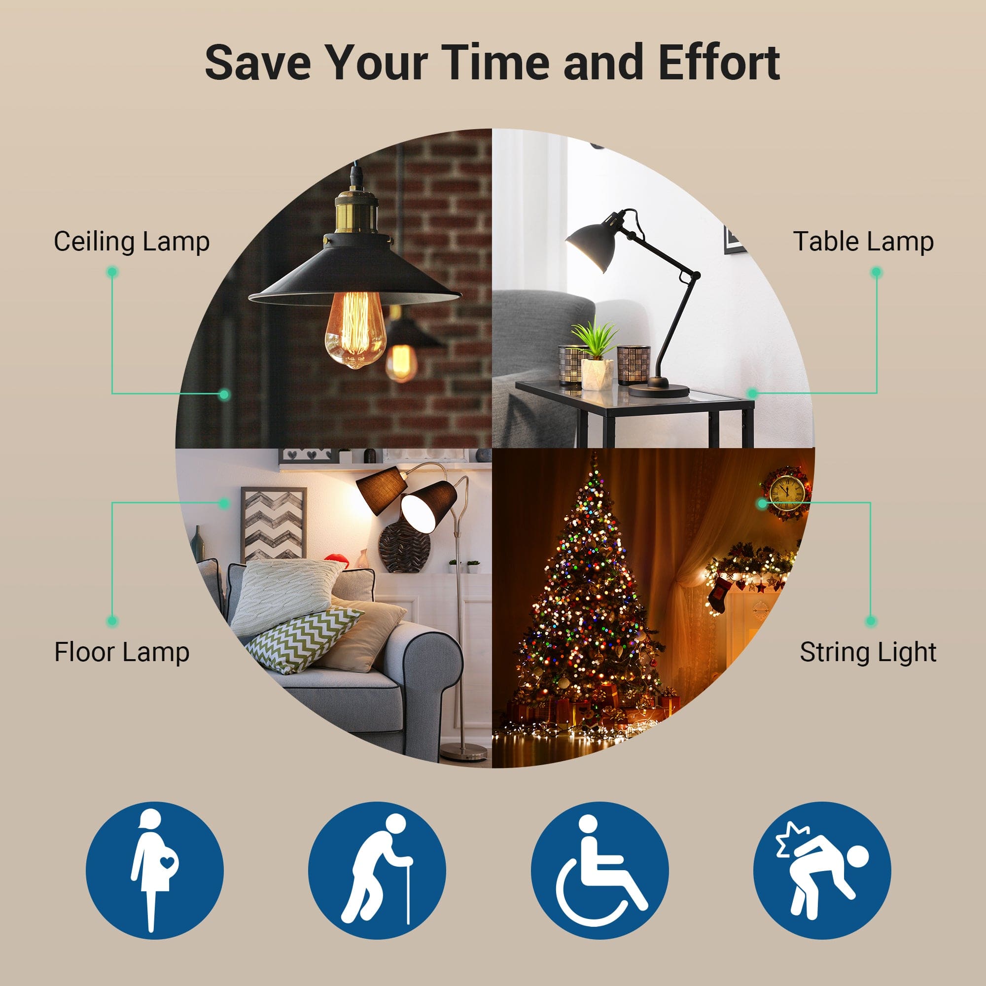 DEWENWILS New Version Indoor 100ft Programmable Wireless Remote Control Outlet--SHRS101P