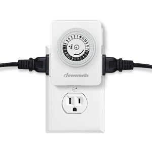 DEWENWILS 24-Hour Indoor Mechanical Timer With 2 Grounded Outlet
