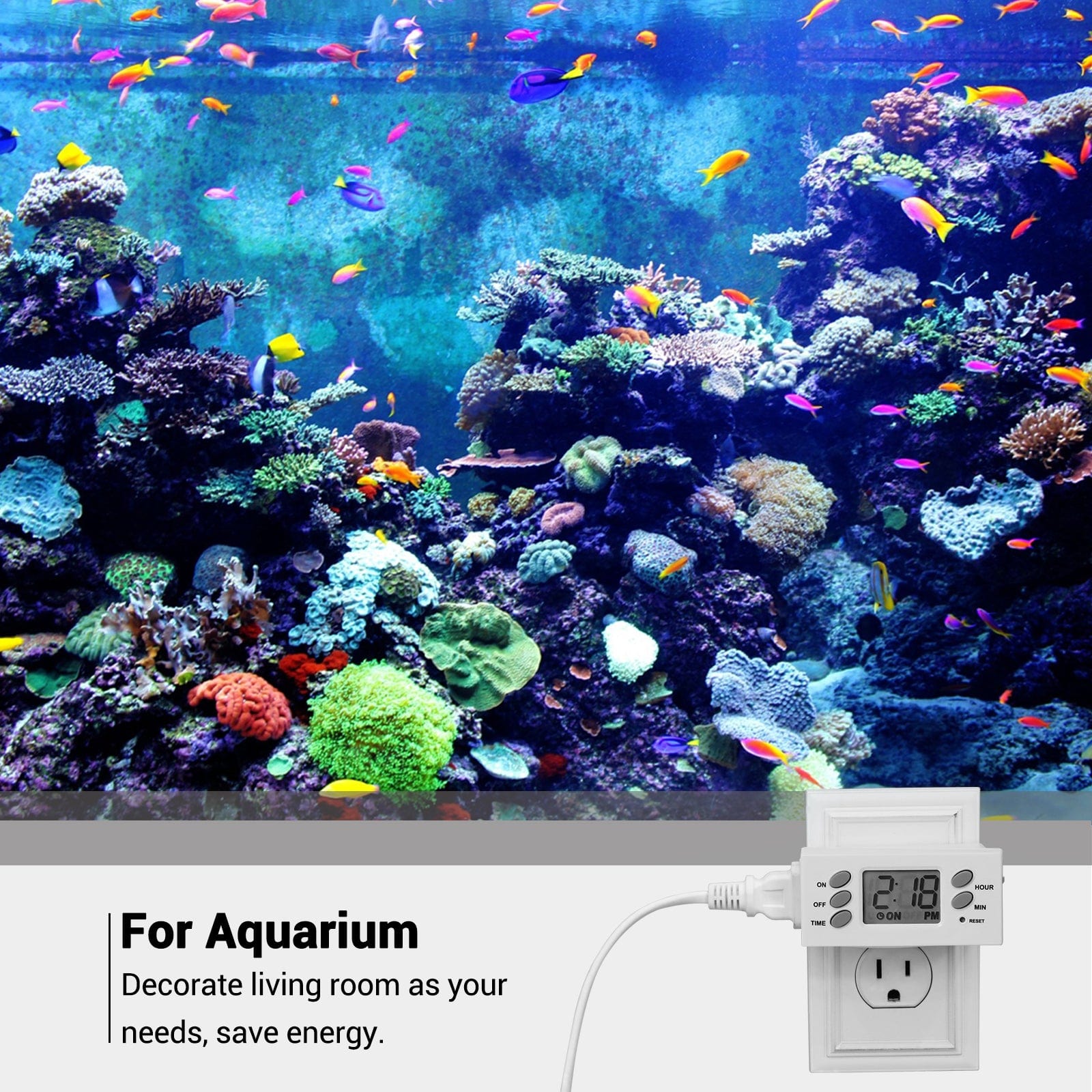 DEWENWILS 24-Hour Programmable Digital Timer Outlet, Plug in Outlet Timer, Indoor Light Timer with 1 Polarized Outlet (2 Pack)--SHDTI22C